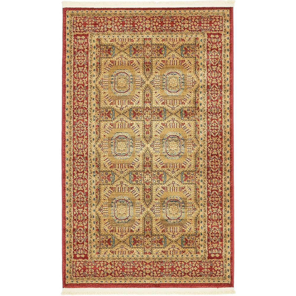 Lincoln Palace Rug, Red (3' 3 x 5' 3). Picture 2