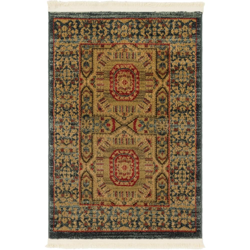 Lincoln Palace Rug, Blue (2' 0 x 3' 0). Picture 2