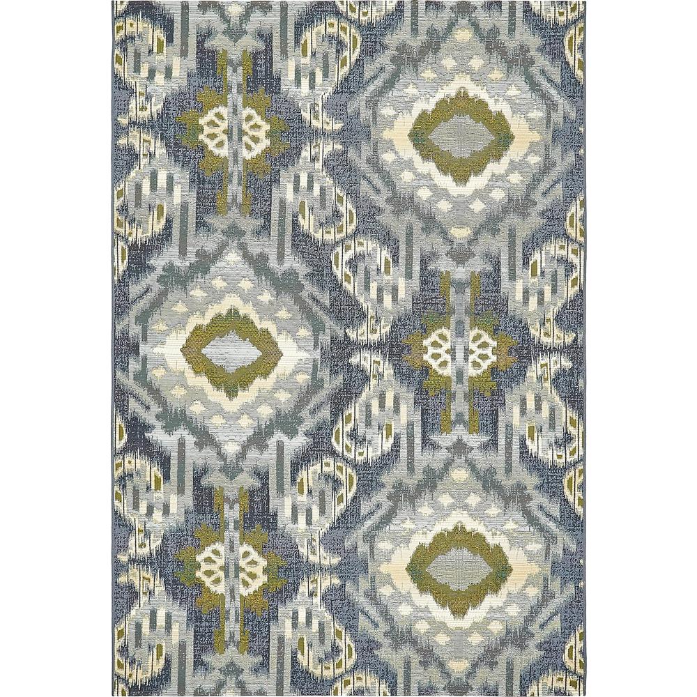 Outdoor Union Rug, Blue (5' 3 x 8' 0). Picture 3