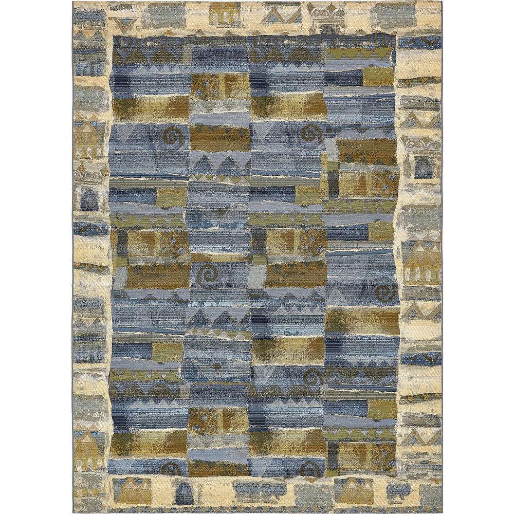 Outdoor Glyph Rug, Blue (8' 0 x 11' 4). Picture 3