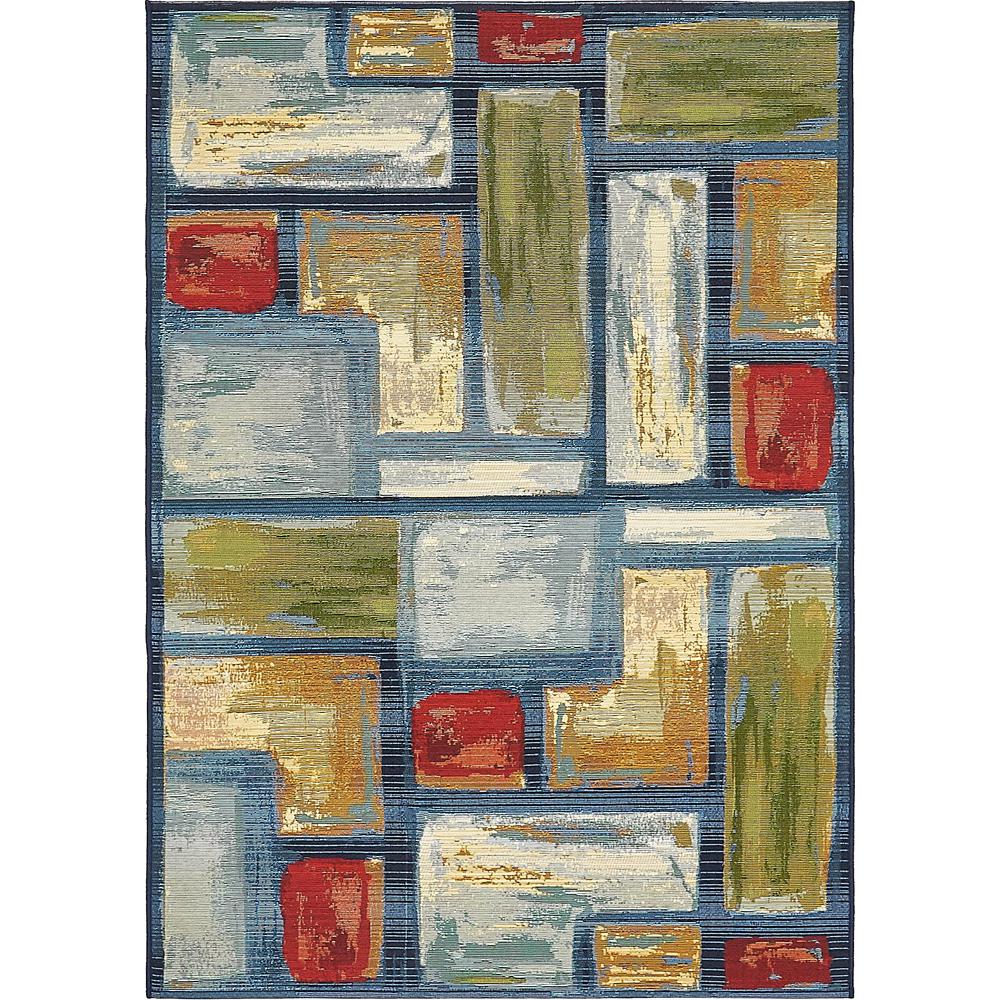 Outdoor Cubed Rug, Multi (4' 0 x 6' 0). Picture 2