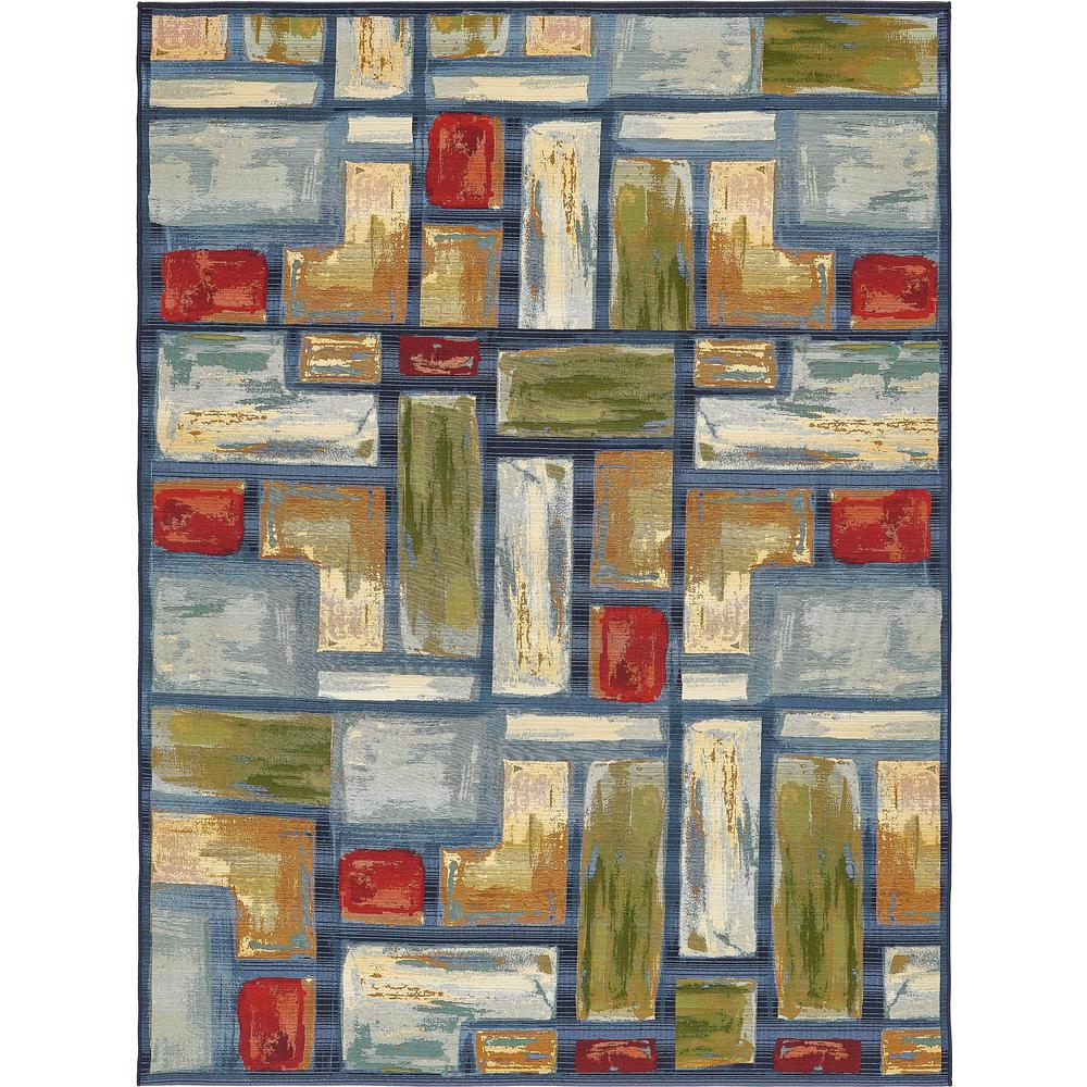 Outdoor Cubed Rug, Multi (8' 0 x 11' 4). Picture 2