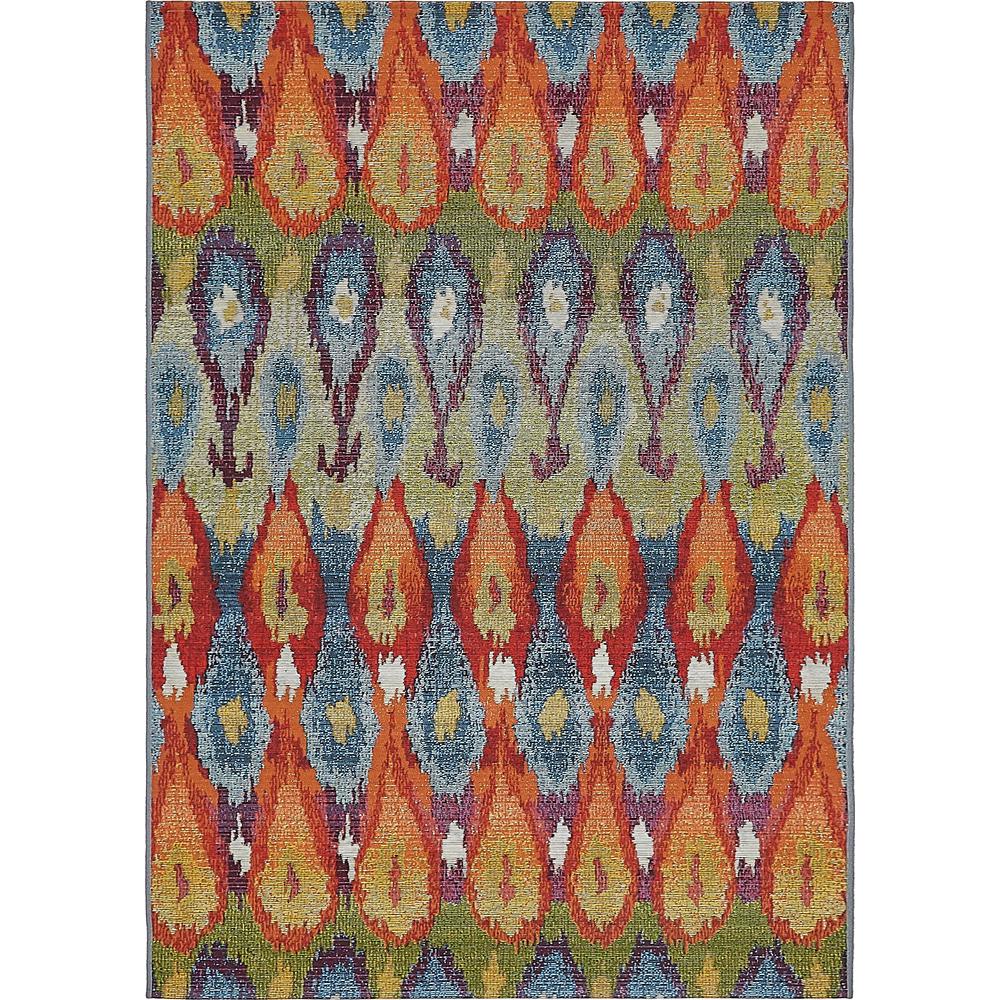 Outdoor Ikat Rug, Multi (4' 0 x 6' 0). Picture 3
