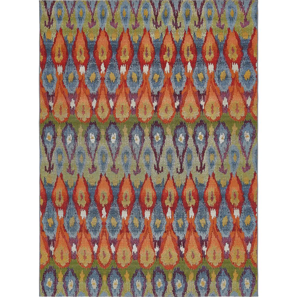 Unique Loom Outdoor Modern 8x11 Rug, Traditional, Coastal, Beach/Nautical. Picture 3