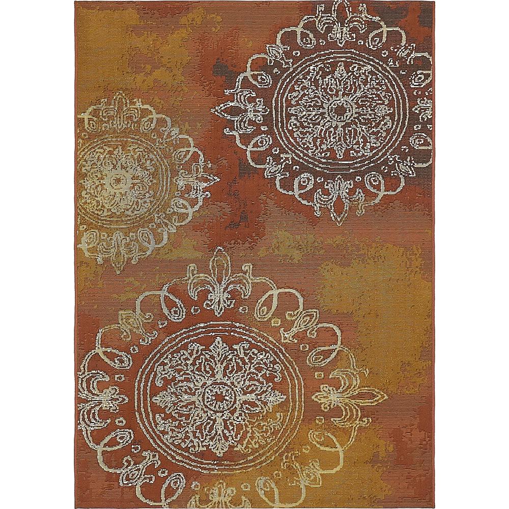 Outdoor Trio Rug, Rust Red (4' 0 x 6' 0). Picture 3