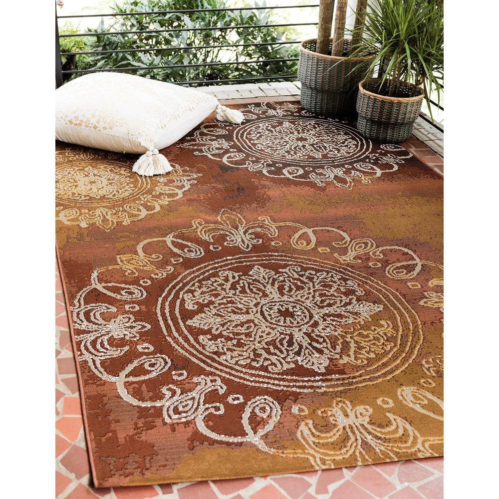 Outdoor Trio Rug, Rust Red (4' 0 x 6' 0). Picture 2