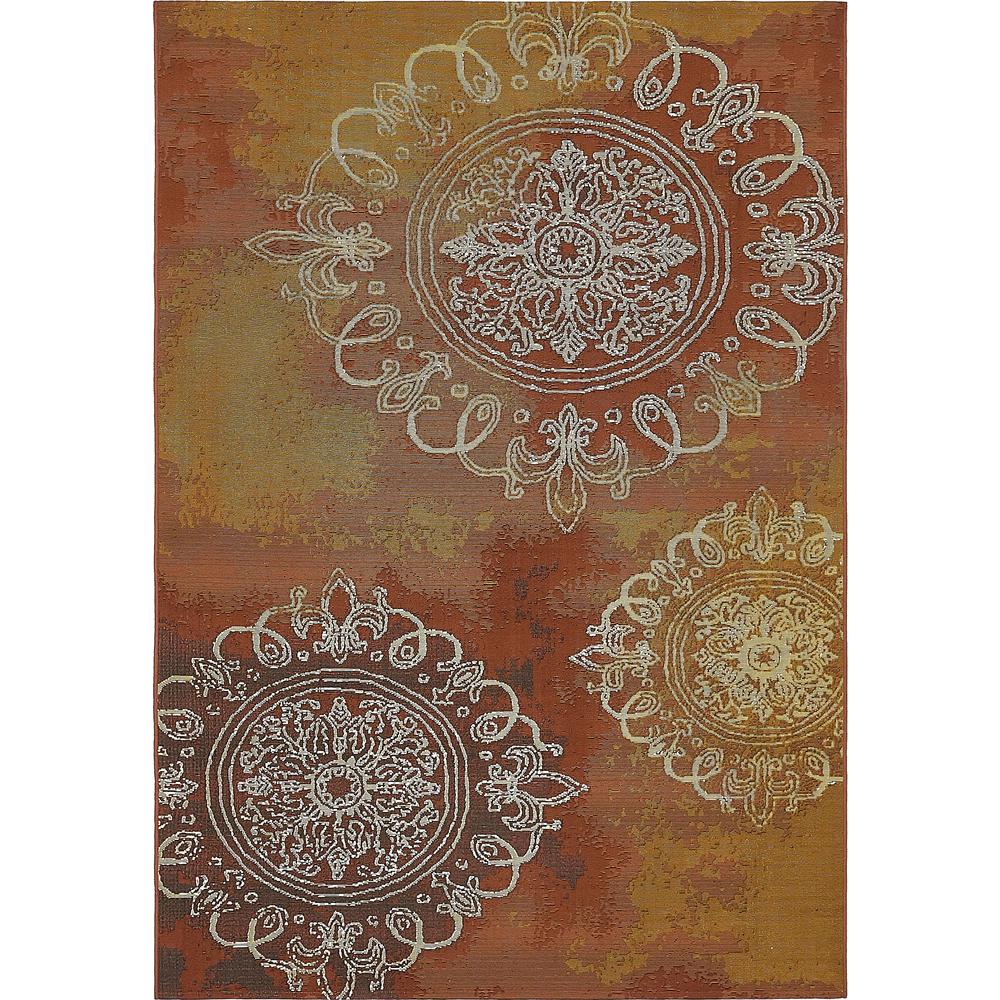 Outdoor Trio Rug, Rust Red (5' 3 x 8' 0). Picture 3