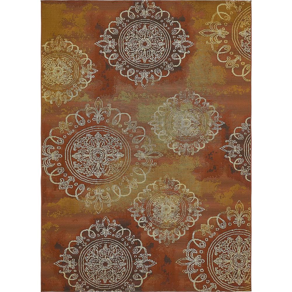 Outdoor Trio Rug, Rust Red (8' 0 x 11' 4). Picture 3