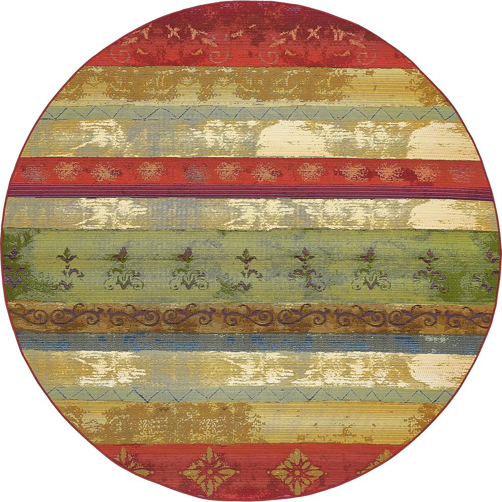 Outdoor Traditional Rug, Multi (8' 0 x 8' 0). Picture 2