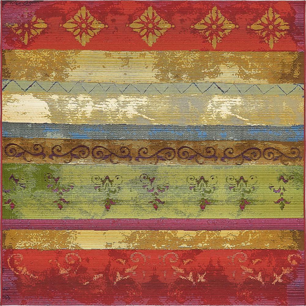 Outdoor Traditional Rug, Multi (6' 0 x 6' 0). Picture 5