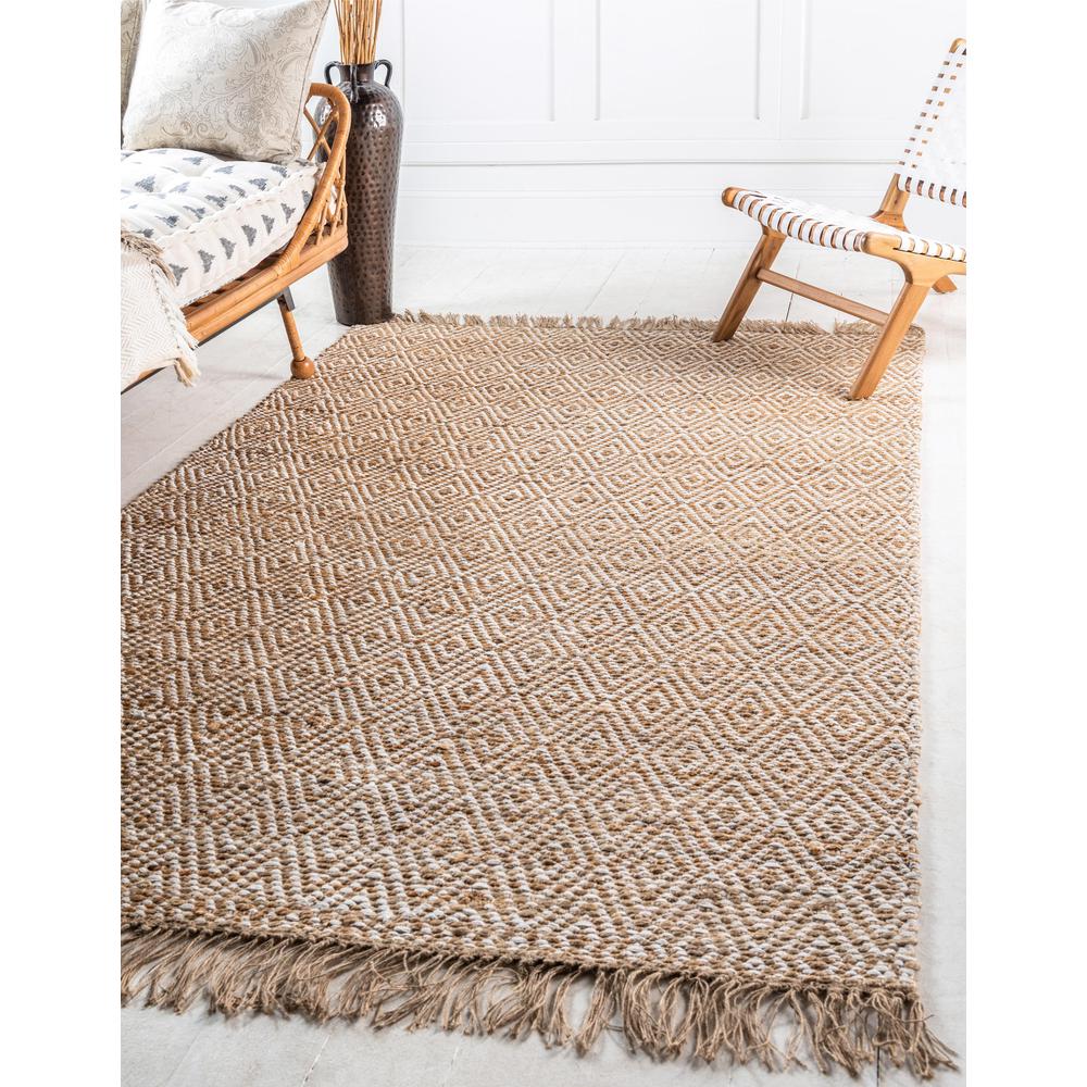 Assam Braided Jute Rug, Natural/Ivory (8' 0 x 10' 0). Picture 2