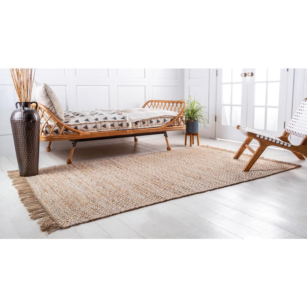 Assam Braided Jute Rug, Natural/Ivory (8' 0 x 10' 0). Picture 3