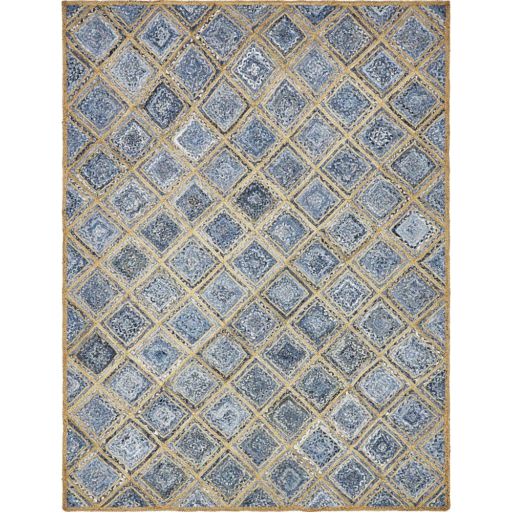 Bengal Braided Jute Rug, Blue (9' 0 x 12' 0). Picture 6