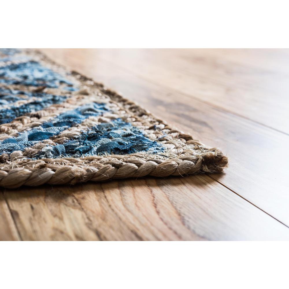 Bengal Braided Jute Rug, Blue (9' 0 x 12' 0). Picture 5