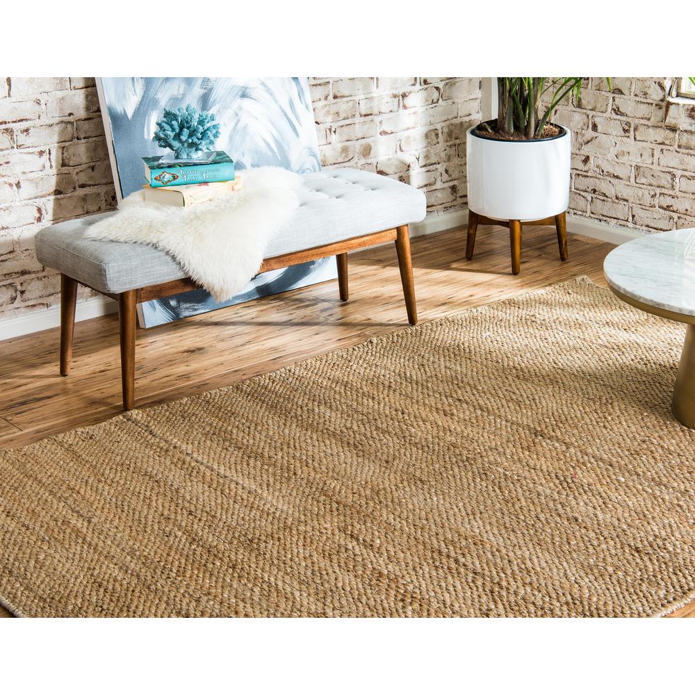 Chunky Jute Rug, Natural (8' 0 x 10' 0). Picture 4