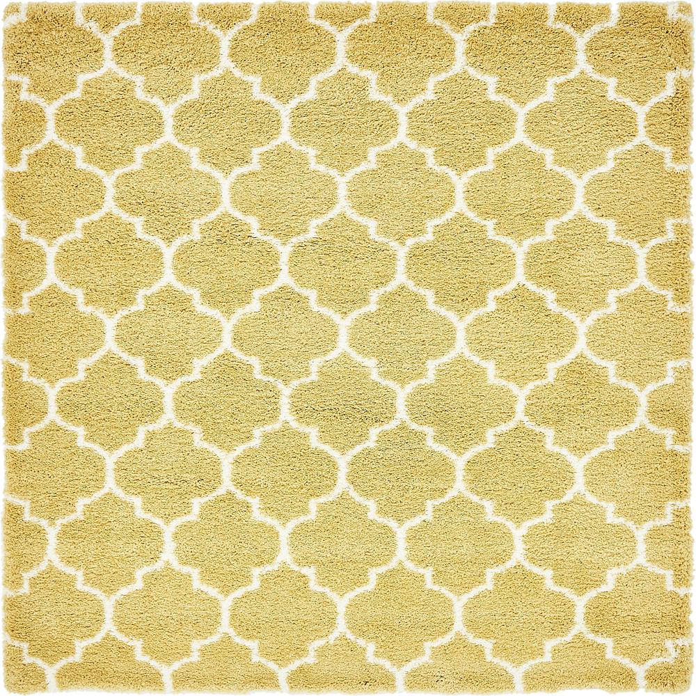Marble Rabat Shag Rug, Yellow (8' 0 x 8' 0). Picture 2