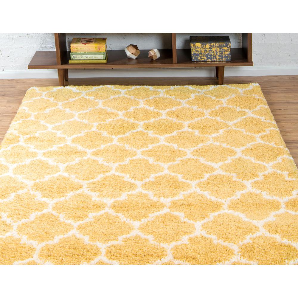 Marble Rabat Shag Rug, Yellow (5' 0 x 8' 0). Picture 4