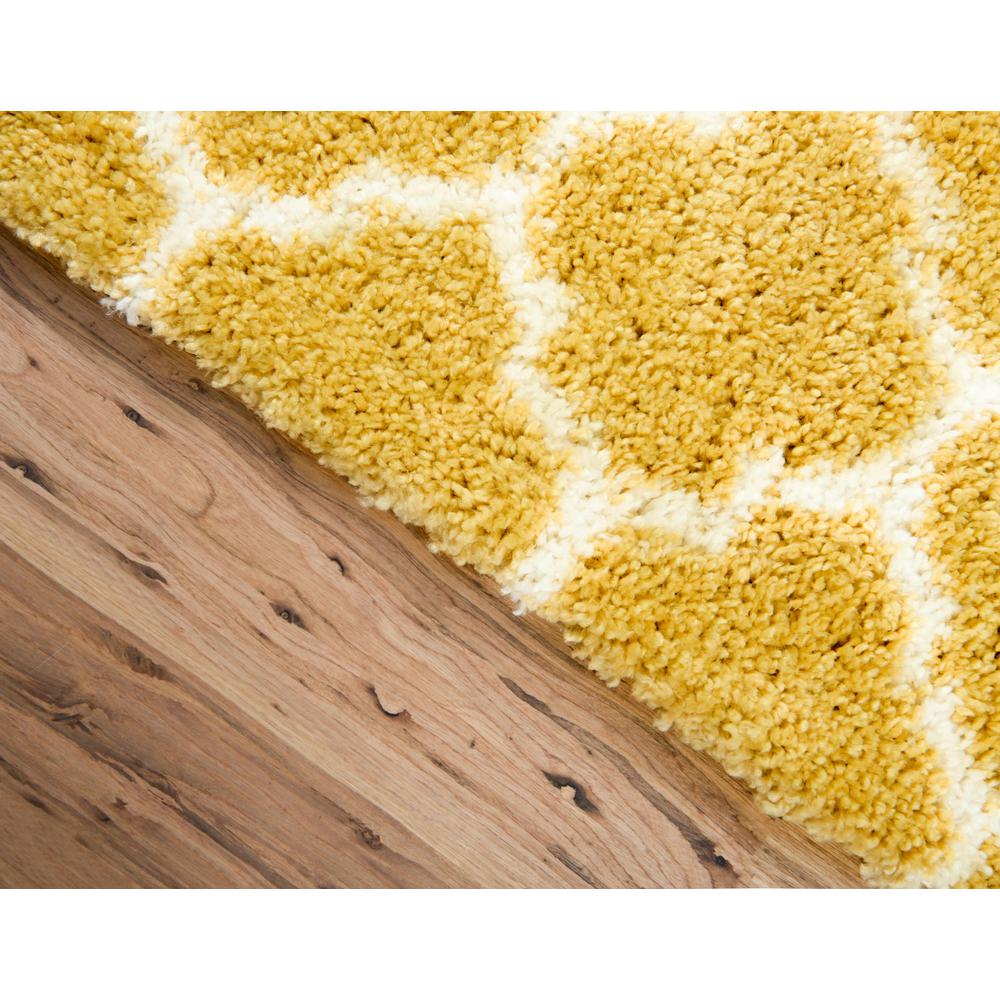 Marble Rabat Shag Rug, Yellow (5' 0 x 8' 0). Picture 6