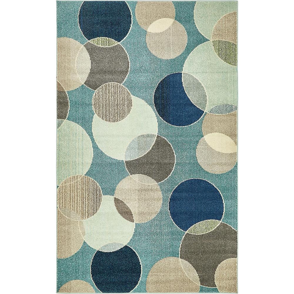 Seaside Chromatic Rug, Blue (5' 0 x 8' 0). Picture 2
