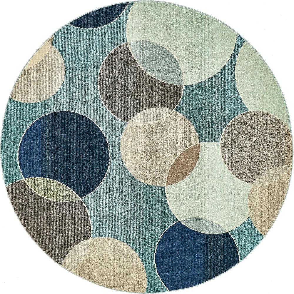 Seaside Chromatic Rug, Blue (8' 0 x 8' 0). Picture 5