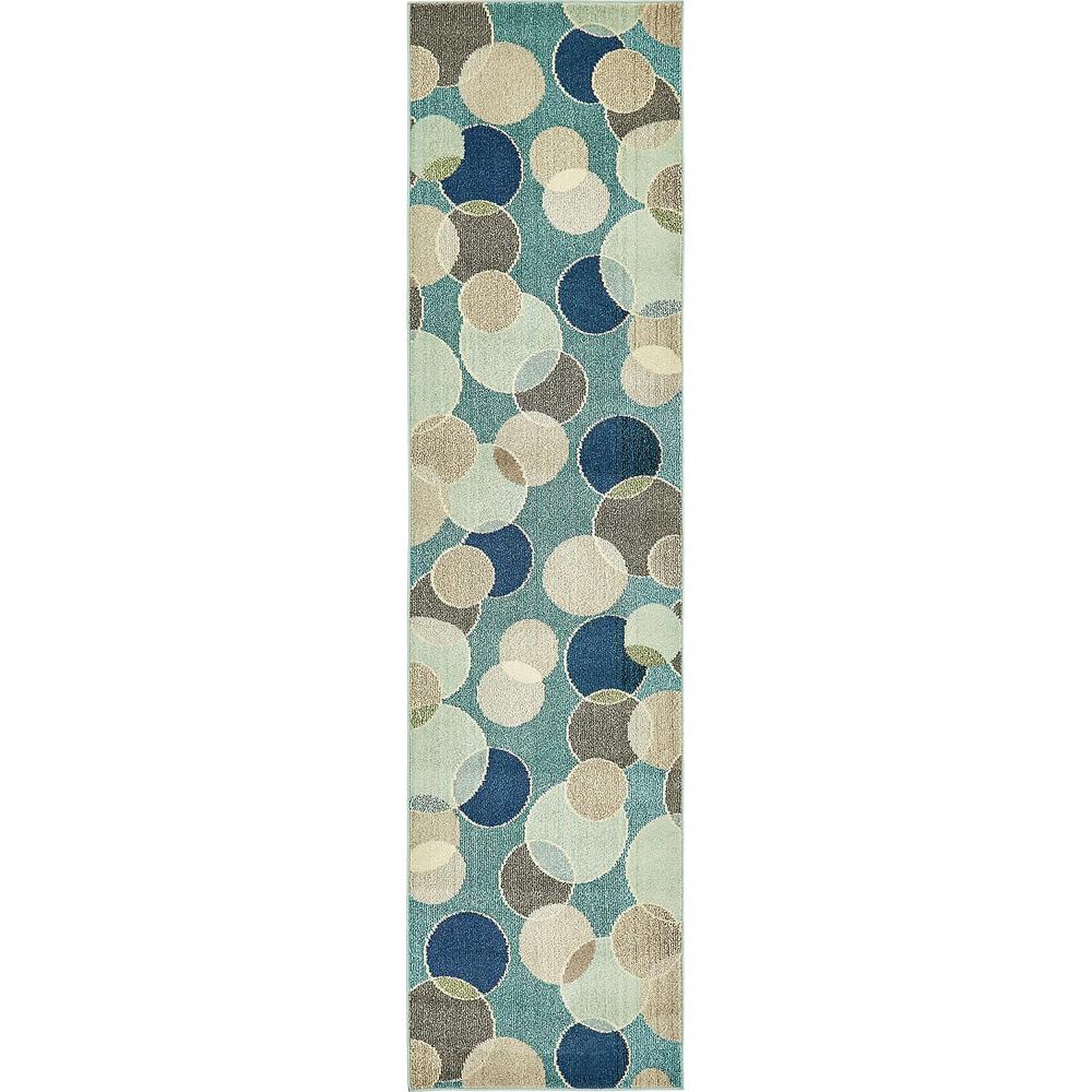 Seaside Chromatic Rug, Blue (2' 7 x 10' 0). Picture 2