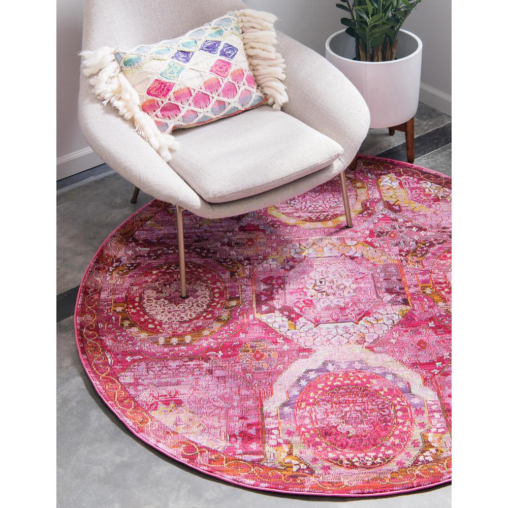 Coppelia Baracoa Rug, Pink (5' 5 x 5' 5). Picture 2