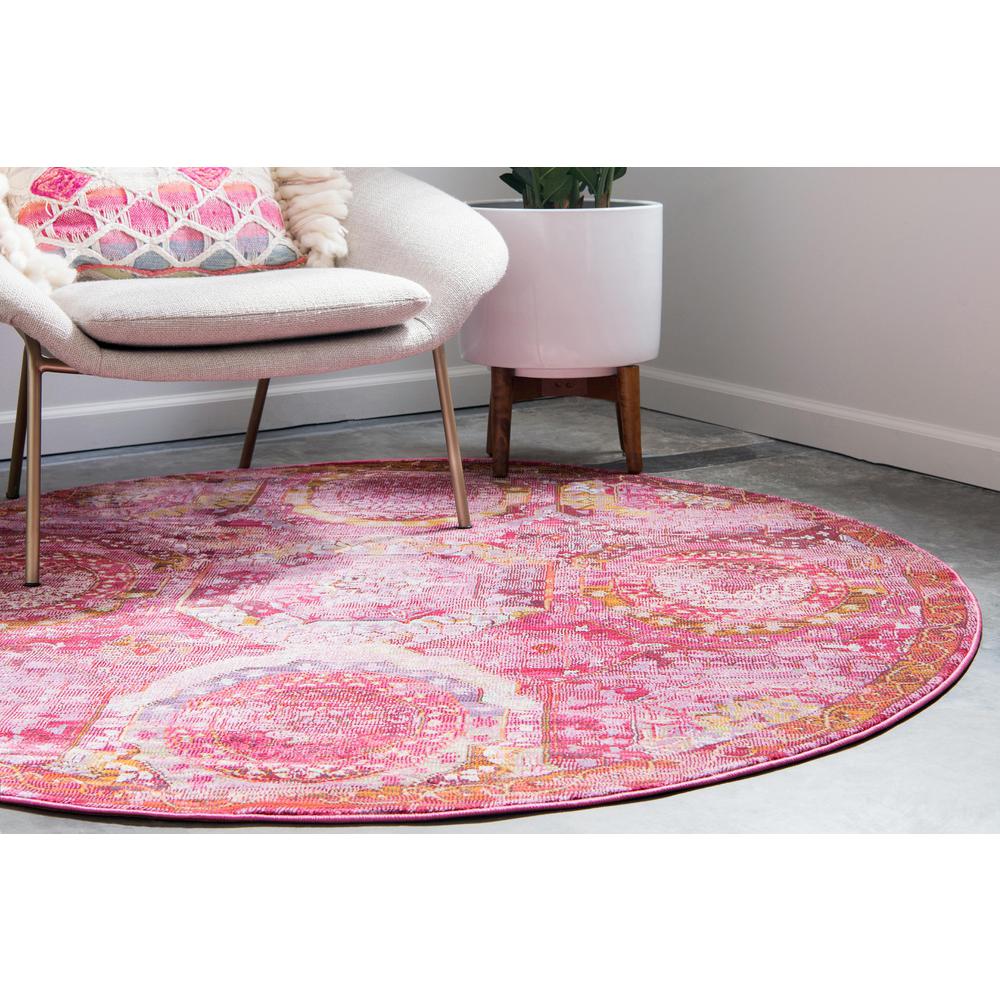Coppelia Baracoa Rug, Pink (5' 5 x 5' 5). Picture 4