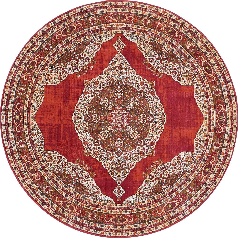 Regla Baracoa Rug, Red (5' 5 x 5' 5). Picture 2