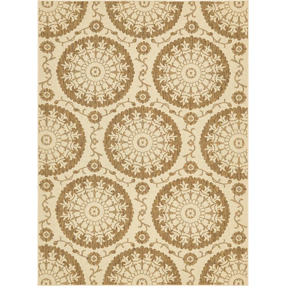 Outdoor Medallion Rug, Brown (8' 0 x 11' 4). Picture 2