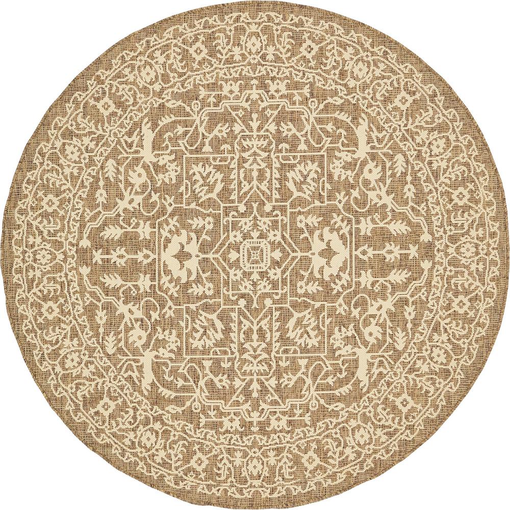 Outdoor Allover Rug, Brown (6' 0 x 6' 0). Picture 2