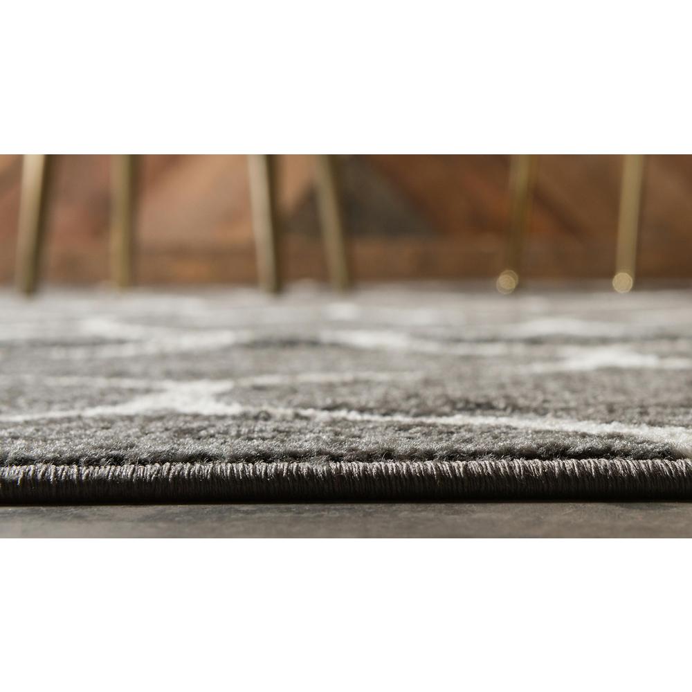 Rounded Trellis Frieze Rug, Dark Gray (8' 0 x 10' 0). Picture 3