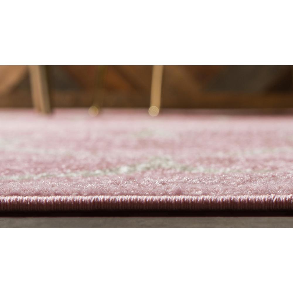 Rounded Trellis Frieze Rug, Pink (8' 0 x 10' 0). Picture 3