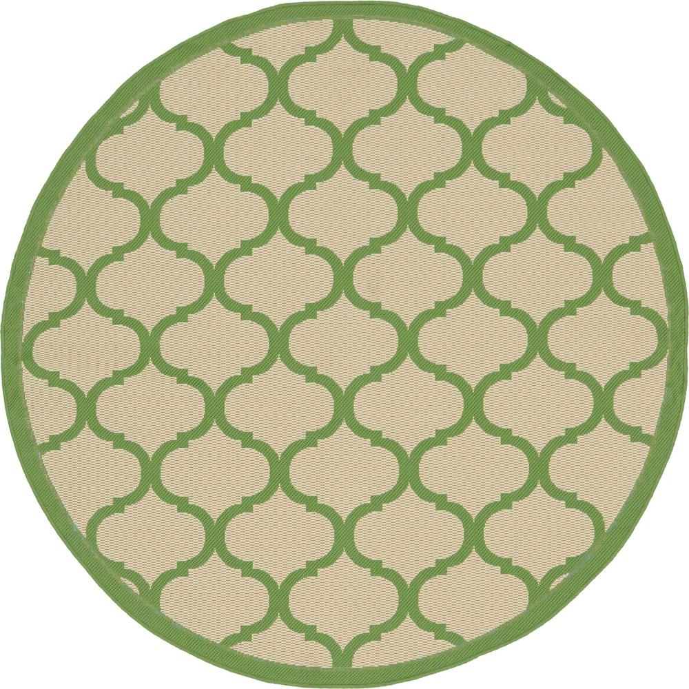 Outdoor Moroccan Rug, Green (6' 0 x 6' 0). Picture 2