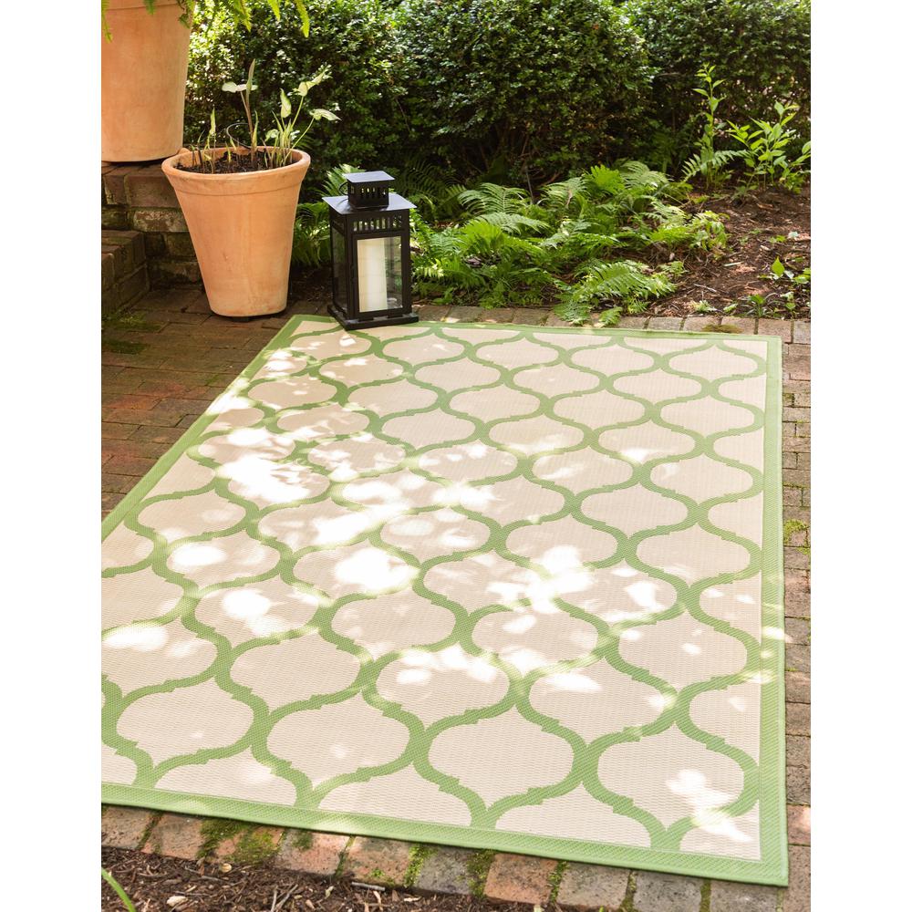 Outdoor Moroccan Rug, Green (7' 0 x 10' 0). Picture 2