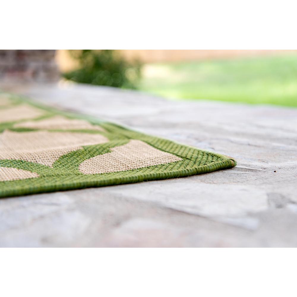 Outdoor Moroccan Rug, Green (7' 0 x 10' 0). Picture 5