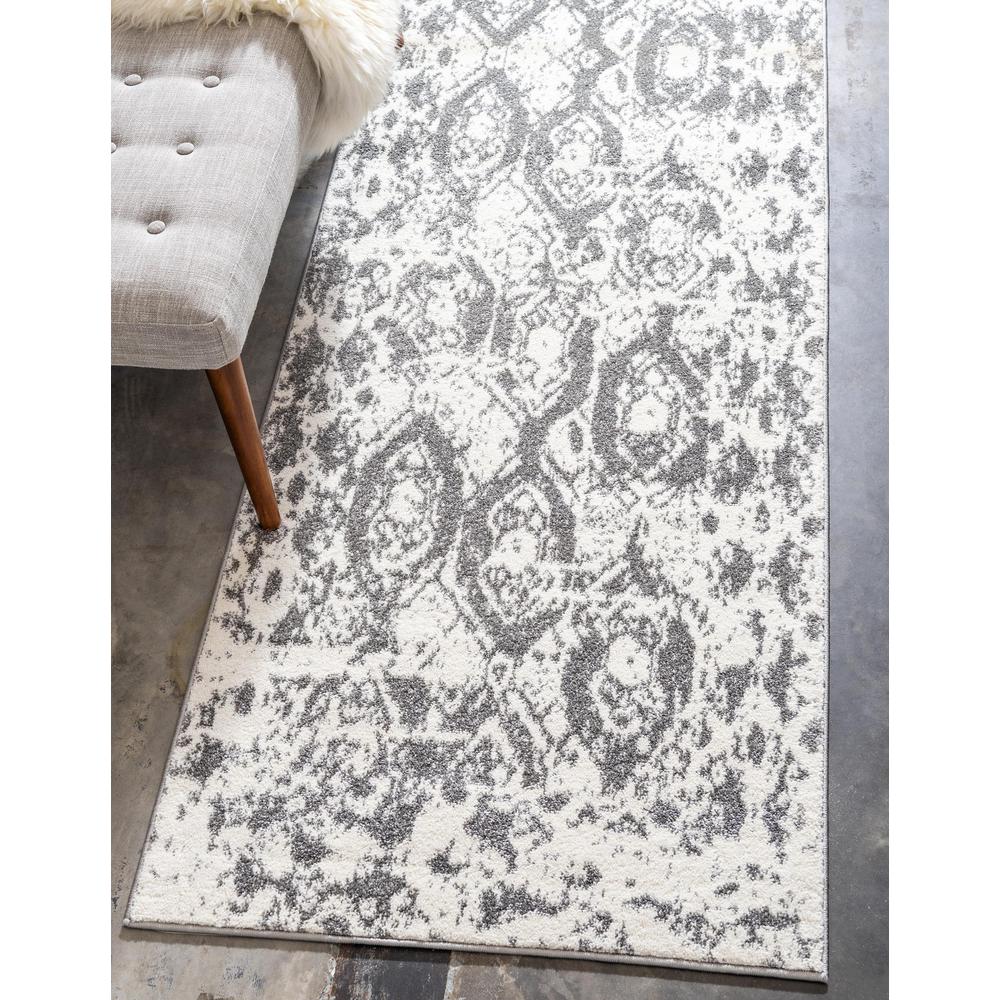 Piazza Rosso Rug, Light Gray (2' 7 x 10' 0). Picture 2