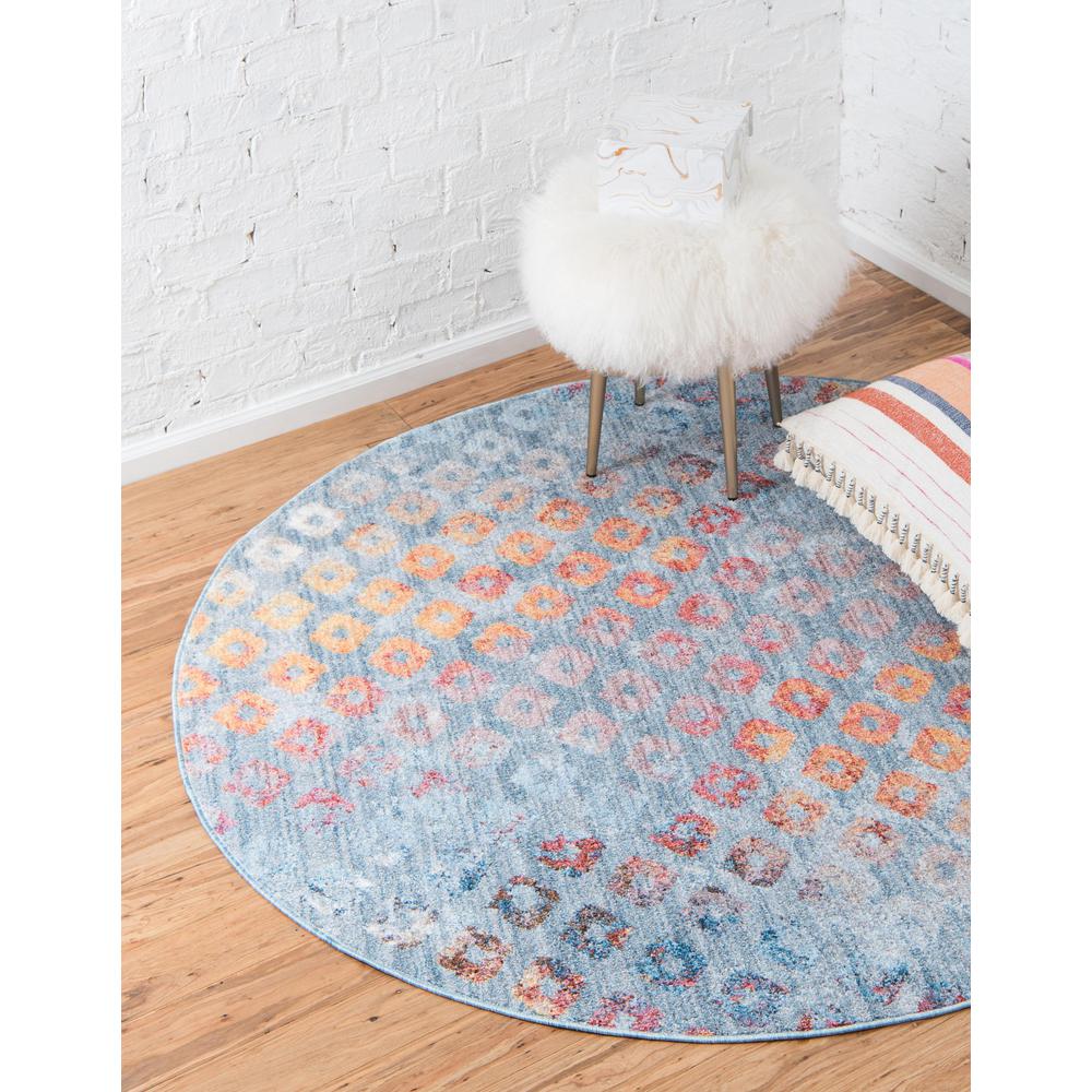 Rainbow Spectral Rug, Blue (3' 3 x 3' 3). Picture 2
