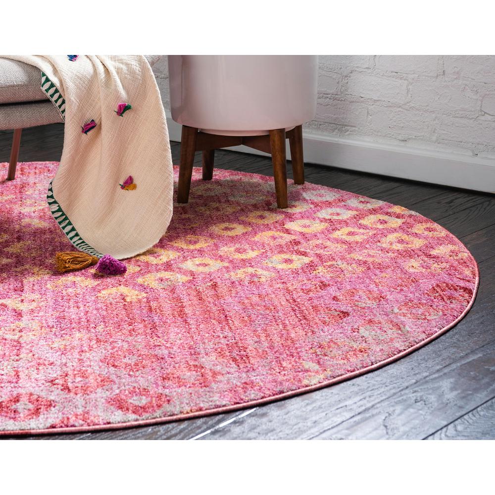 Rainbow Spectral Rug, Pink (3' 3 x 3' 3). Picture 3