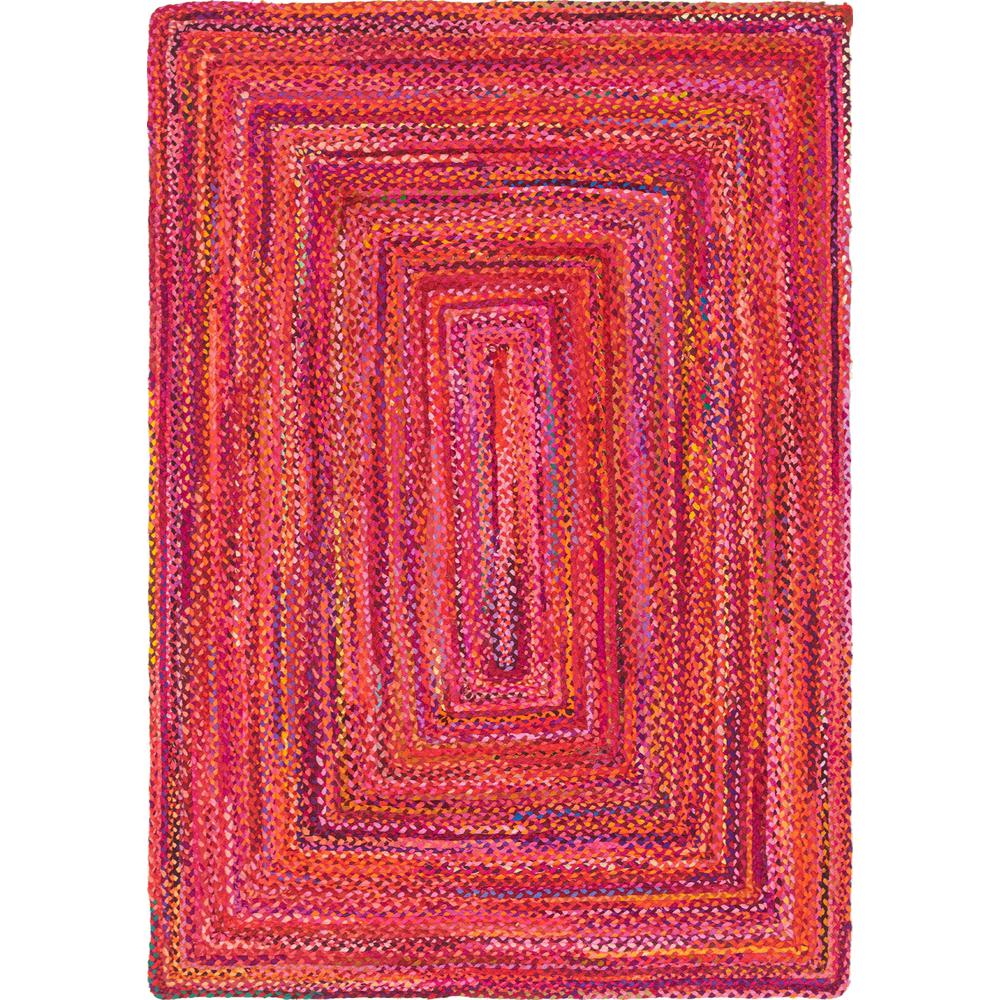 Unique Loom Braided Chindi Rug. Picture 2