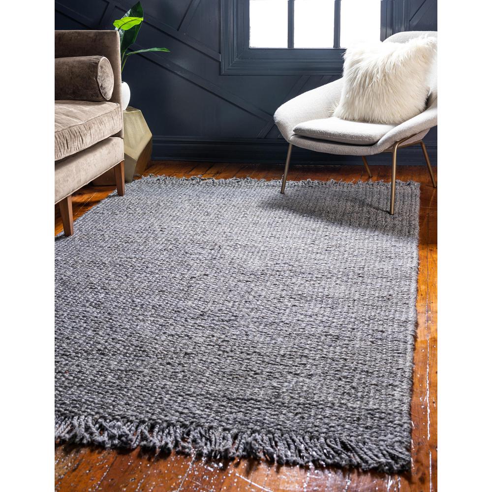 Chunky Jute Rug, Gray (8' 0 x 10' 0). Picture 2