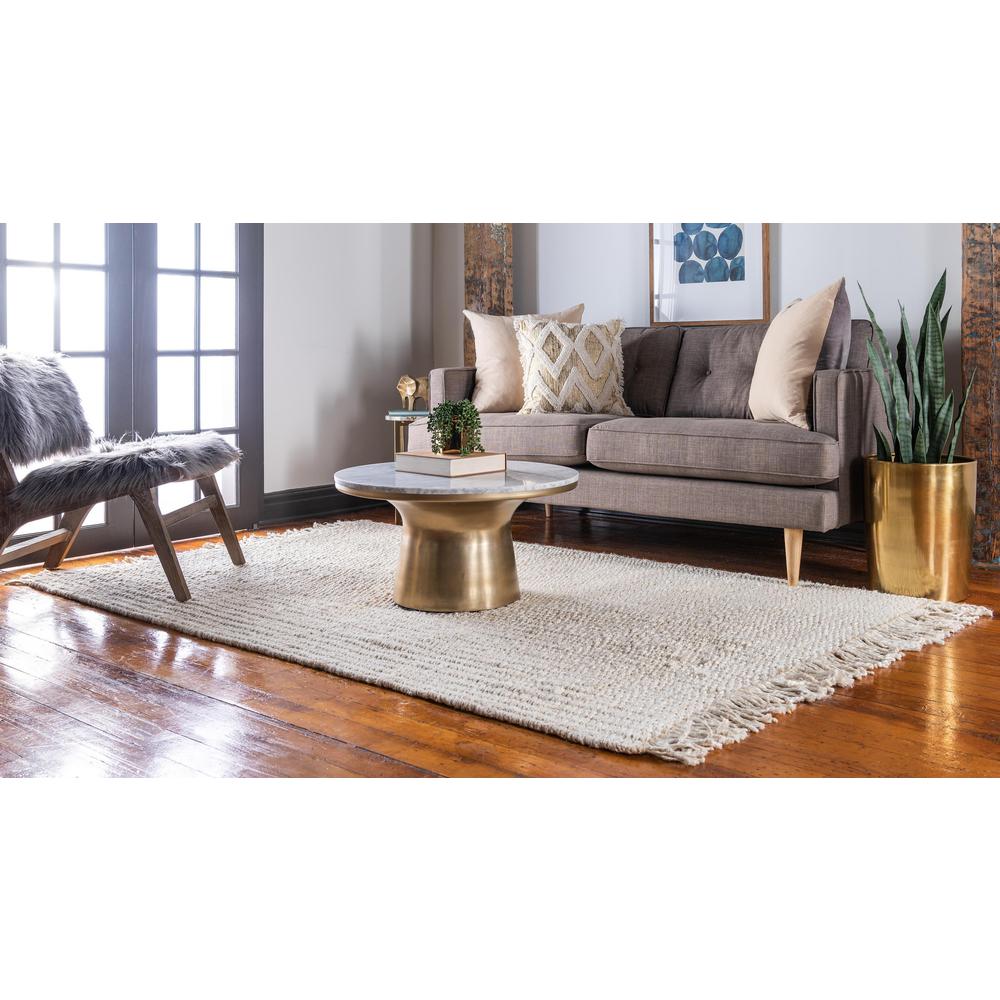 Chunky Jute Rug, Ivory (8' 0 x 10' 0). Picture 3