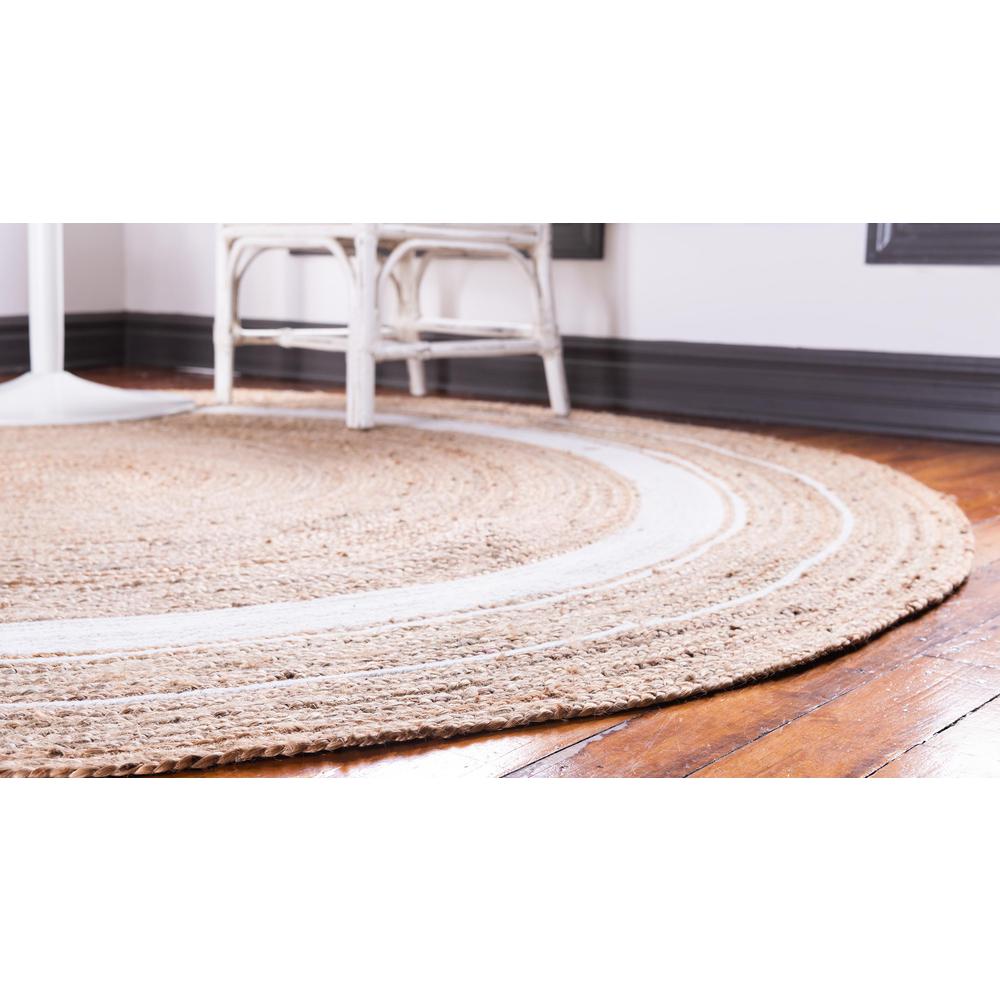 Gujarat Braided Jute Rug, Natural/Ivory (3' 3 x 3' 3). Picture 4