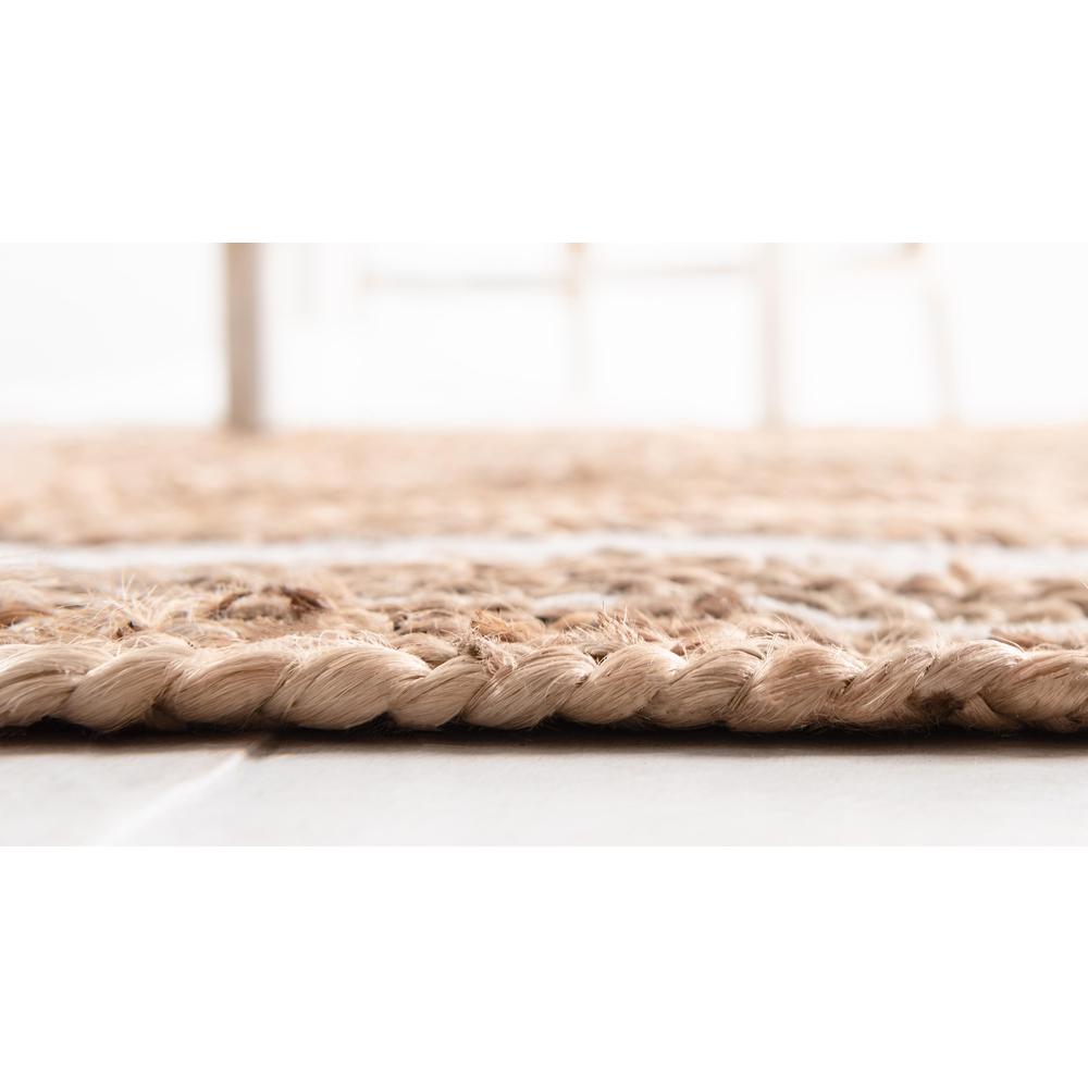 Gujarat Braided Jute Rug, Natural/Ivory (3' 3 x 3' 3). Picture 5