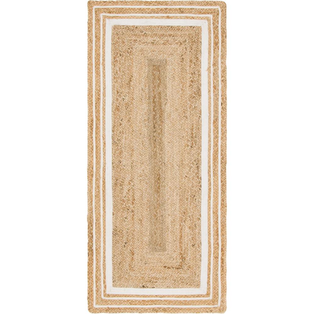 Gujarat Braided Jute Rug, Natural/Ivory (2' 6 x 6' 0). Picture 2