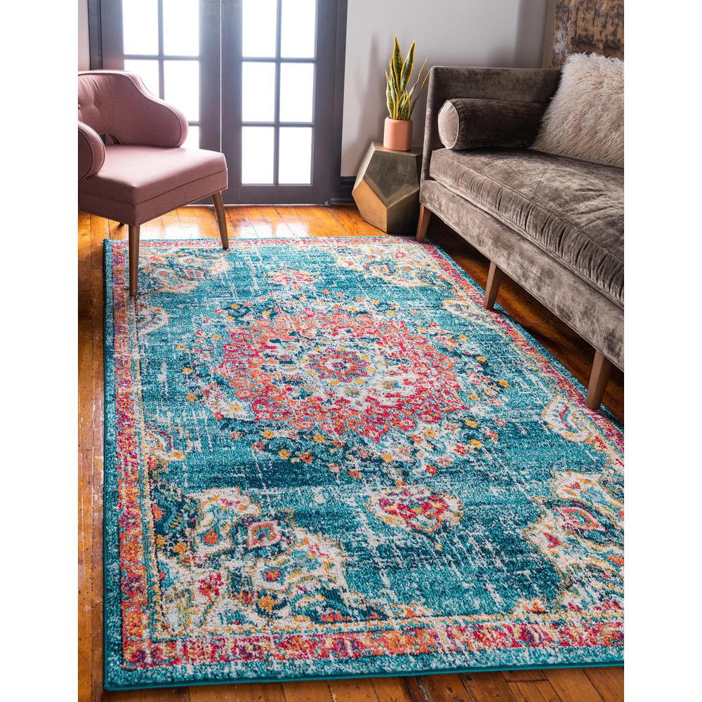 Alexis Penrose Rug, Turquoise (9' 0 x 12' 0). Picture 2