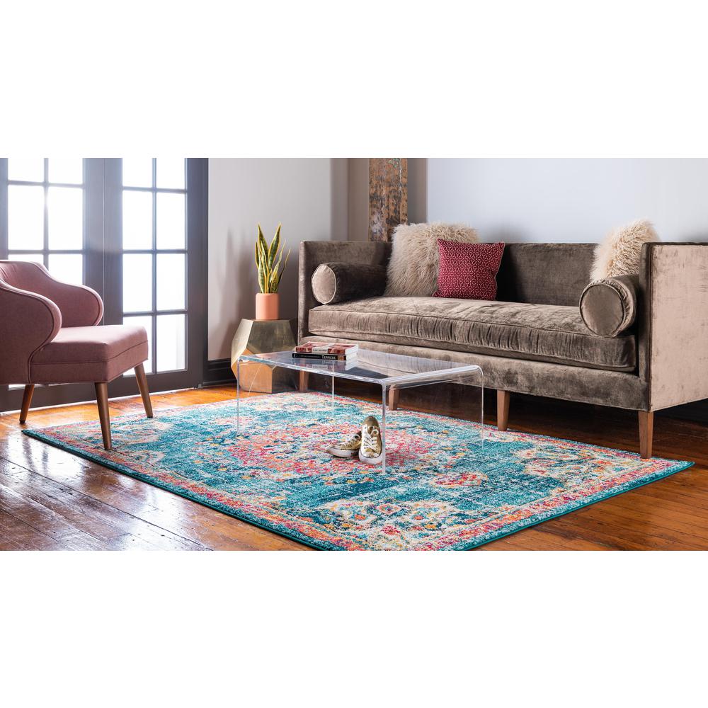 Alexis Penrose Rug, Turquoise (9' 0 x 12' 0). Picture 3