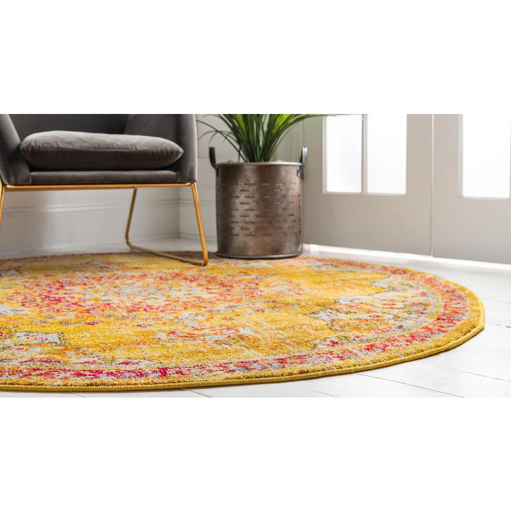Alexis Penrose Rug, Gold (3' 3 x 3' 3). Picture 4