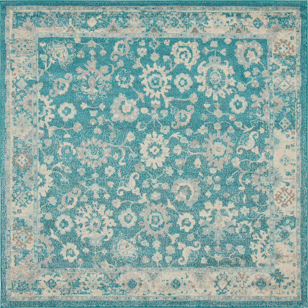 Krystle Penrose Rug, Turquoise (8' 0 x 8' 0). Picture 2