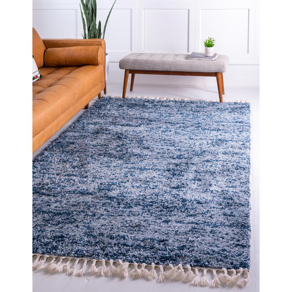 Misty Hygge Shag Rug, Blue (8' 0 x 10' 0). Picture 2