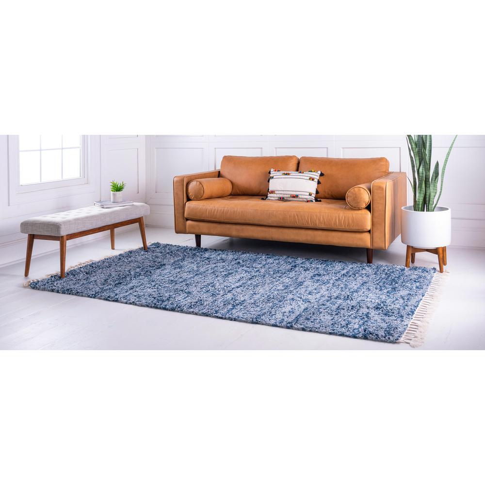 Misty Hygge Shag Rug, Blue (8' 0 x 10' 0). Picture 3